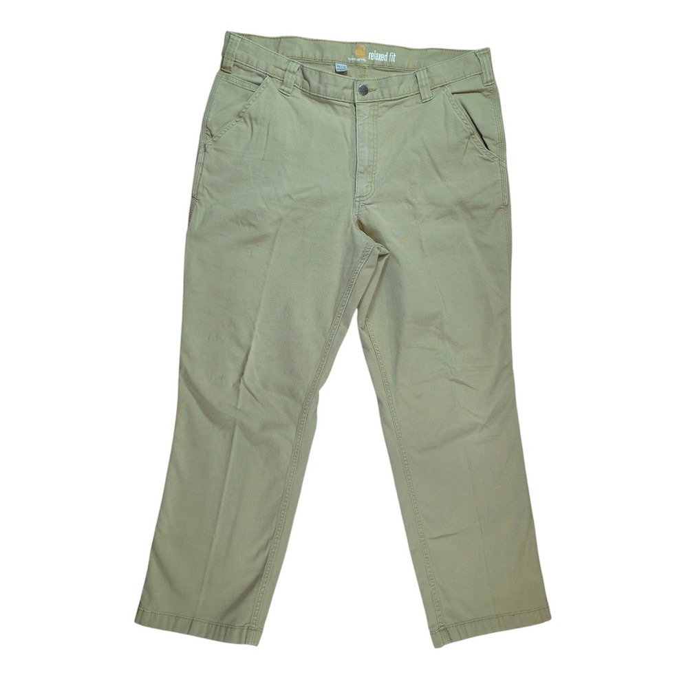 Carhartt Mens 38x30 Relaxed Fit Canvas Carpenter Pants Khaki Tan 102291 253